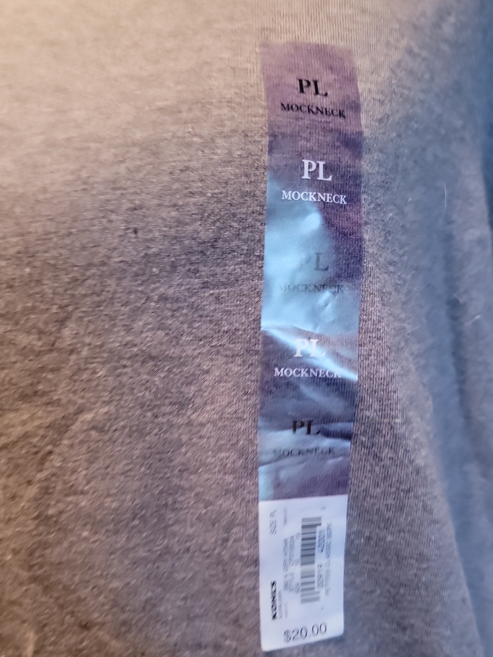 Long-Sleeve Mock Neck Sweater in Heather Gray - Picture 2 of 7